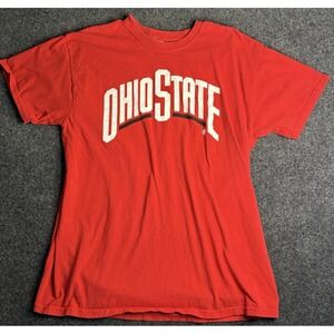 Gildan Ohio State Buckeyes T-Shirt Mens Large Red OSU Graphic Tee